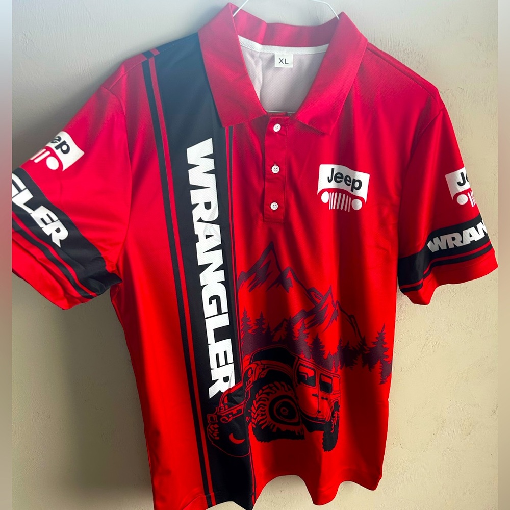 Jeep Wrangler Red Polo Shirt